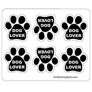 Dog Lover Mini Paw Magnets 6pk $5.00