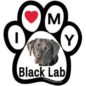 I Love My Black Lab Magnet $5.00