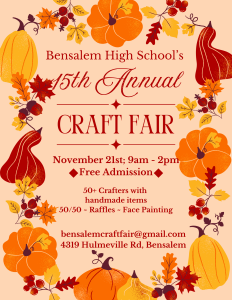 Jax's at 15th Annual Bensalem High School Craft Fair @ Bensalem High School