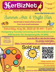Jax's at Herbiznet Summer Arts & Crafts Fair @ Montgomery Township Community and Recreation Center
