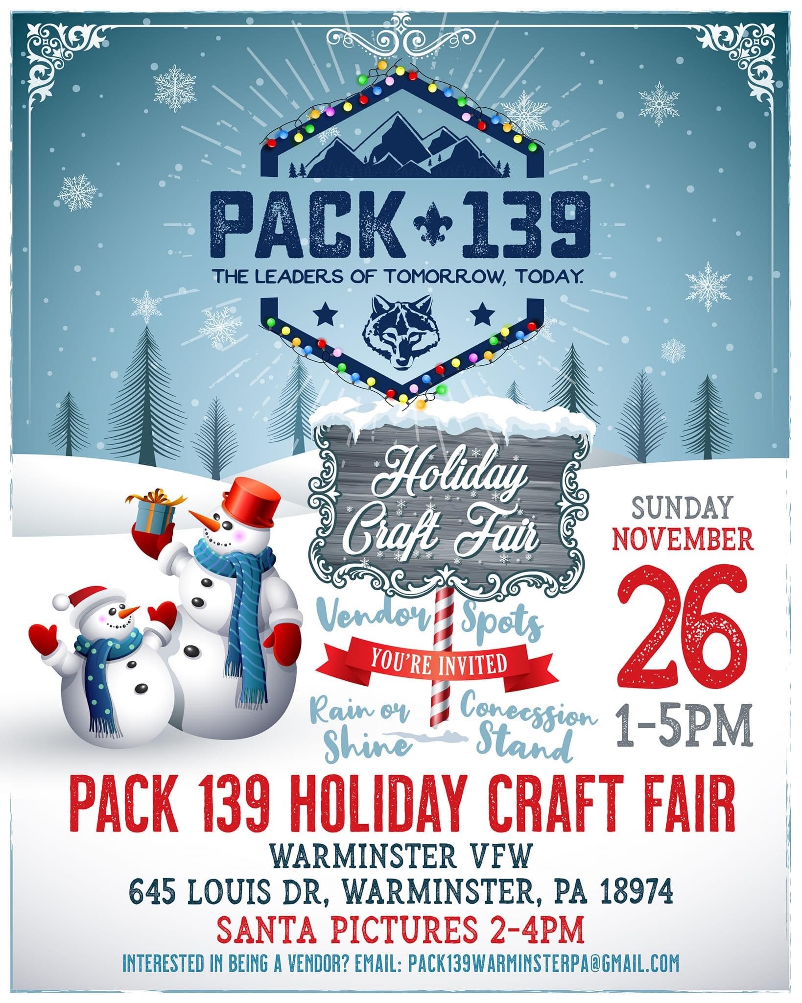 Jax’s at Pack 139 Holiday Craft Fair