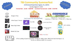 Jax's at 3rd Annual TBI Summerfest - Craft & Vendor Fair - Cornhole Tournament @ TBI (Tiferes B'nai Israel) Warrington
